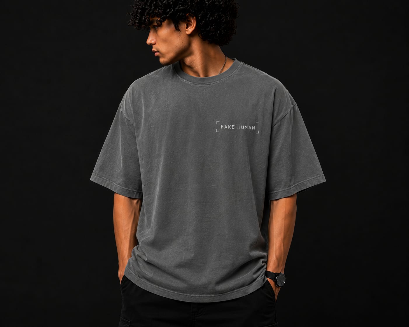 Dark Humor Oversized Washed Cotton Tee