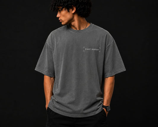 Dark Humor Oversized Washed Cotton Tee