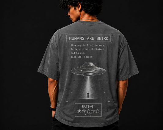 Dark Humor Oversized Washed Cotton Tee